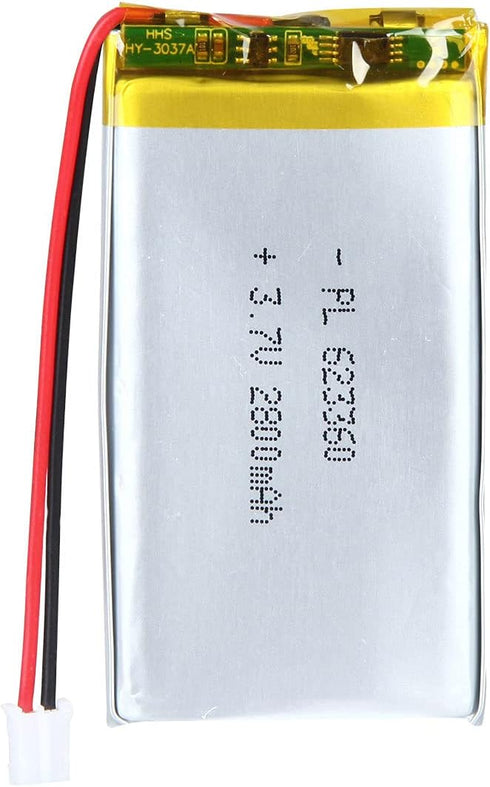 3.7V 2800mAh 623360 Lipo Battery Rechargeable Lithium Polymer ion Battery Pack with PH2.0mm JST Connector(Actually 1500mah)...