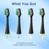 Replacement Toothbrush Heads for Waterpik Complete Care 5.0/9.0 (CC-01/WP-862), with Covers, 4 Count, Black...