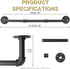 Industrial Pipe Clothing Rack, 30'' Wall Mounted Clothes Garment Rack , Black Iron Pipe Clothes Hanging Bar, Heavy Duty Metal Hanging Rod for Reta...