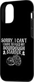 iPhone 12/12 Pro Funny Sourdough Feed My Starter Bread Baker Quote Saying Case...