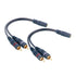 3.5mm Female to 2 RCA Male Stereo Audio Y Cable?2 Pack 9 inches Gold Plated Plug RCA Splitter RCA to AUX Adapter Cables Connection to TV, Computer...