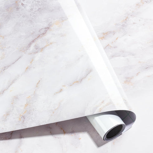 Haton Marble Contact Paper for Countertops Peel and Stick Wallpaper 17.5" x 78.7" Removable Self Adhesive Waterproof Wall Paper for Furniture Cabi...