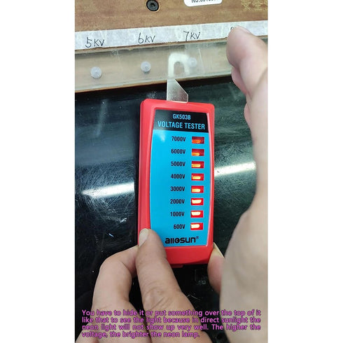 ALLOSUN GK503B NEON Electric Fence Voltage Tester and Fault Finder Max 7 kV, NOT LED, Red...