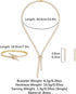 HZMAN Crystal Jewelry Set for Women Bride Dainty 18K White Plated Cubic Zirconia Tassel Stud Earring Knot Necklace Bracelet Wedding Party Jewelry ...