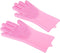 Pet Grooming Gloves, Heat Resistant Silicone Dog Cat Bathing Washing Mitts with High-Density Teeth and Enhanced Five Finger Design, Massaging Hair...