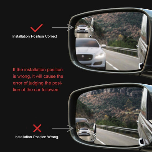 POMFW Blind Spot Mirror, 2 inch Rearview Convex Side Mirrors for Cars SUV Truck Van Stick on 3M Adhesive, Rear View HD Glass Frameless Sway Rotate...