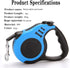 Chyix Pet Walking Leash with Anti-Slip Handle, Tangle-Free, Quick Lock, Pause and Unlock Buttons - Easy Roll-On with Your Thumb only, Suitable for...