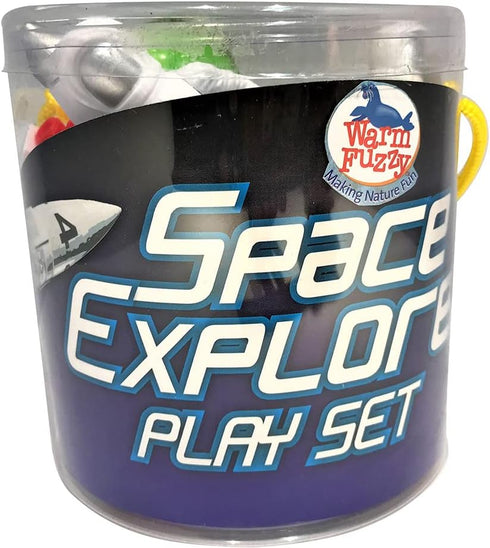 WARM FUZZY Toys Kids Tub of 7 Realistic Astronaut Figurines, 1 Tub & Playmat - Engaging Educational Playtime - Ultimate Fun & Learning Experience ...