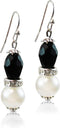 Black and White Pearl Drop Earrings - Simulated Pearl Drop Earrings - Handmade Beaded Dangles - Gift For Her Christmas Birthday Mom Girlfriend Wif...