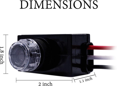 Dusk to Dawn Sensor Photoelectric Switch Wire-in photocell Sensor Post Eye Light Control IP65 Waterproof Photocell for Outdoor Lights...
