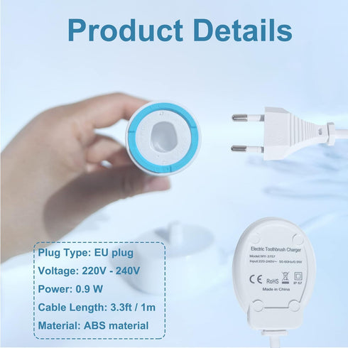 220V Toothbrush Charger Base for Braun Oral B Electric Toothbrush?Portable Inductive Model 3757 Charger Replacement ?240V European Travel Toothbru...