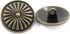 Bezelry 10 Pieces Flower Shield Metal Shank Buttons. 23mm (7/8 inch) (Antique Brass)...