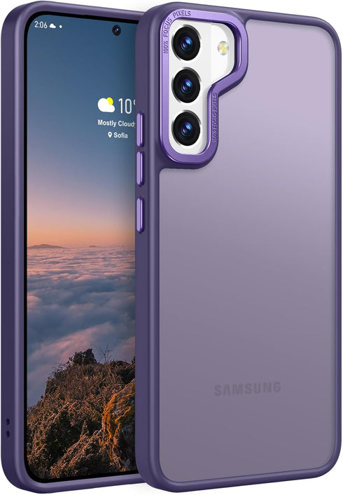 Rayboen for Samsung Galaxy S22 Plus Case, Translucent Frosted Hard Back Silicone Edge Skin Feel Anti-Fingerprint Anti-Scratch Protective Slim Cove...