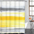 Shower Curtain Gray Blocks Grey and Yellow Abstract Painting Canvas Contemporary Waterproof Polyester Fabric 72 x 72 Inches Set with Hooks...