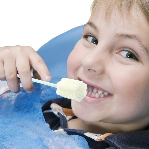 Oral Mouth Swabs Sponge- Untreated and Unflavored for Baby & Elderly Oral Cleaning White 150 Counts...