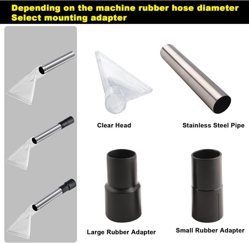 Carpet Vac Extractor Attachment-Tool - Cleaning Vacuum Clear Upholstery Car Detailing Turn Shop Vac into an Extractor...