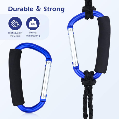 JIALEEY Grocery Bag Shopping Bag Holder Handle Carrier Tool Multi Purpose Snap Hook Stroller Hook Set Organizer Accessories with Soft Foam Grip fo...