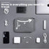 Travel Case Carry Pouch Electronic Accessories Organizer Portable Waterproof Double Layers All-in-One Storage Bag for Power Bank USB Cable Mouse C...