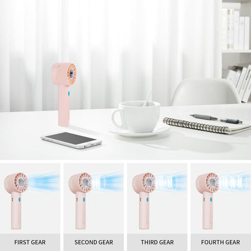 Personal Fans, Powerful Portable Handheld Fans with 7000RPM Turbo, High Speed USB-C Rechargeable Pocket Fan, Max 16H Working Mini Desk Fans for Wo...