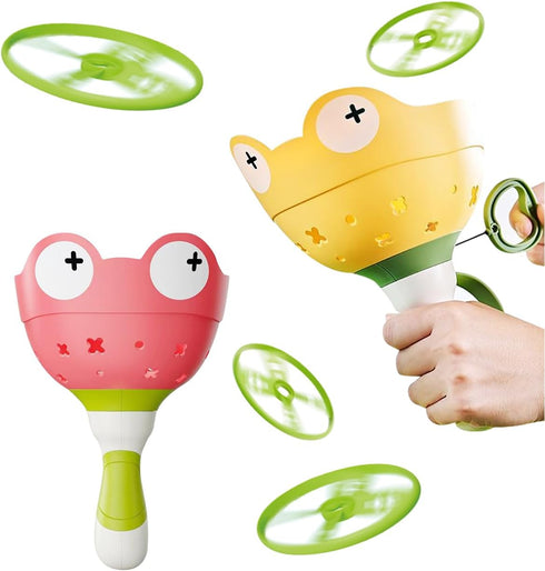 Flying Disc Launcher Toy, Summer Toys for Kid 4-8, Lawn, Camp, Picnic, Backyard, Outside Games,Toddler Outdoor Toys, 2 Pack & 12 Discs, Family Act...