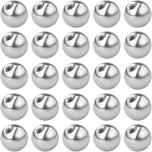 Beebeecraft 1 Box 60Pcs Silver Earring Backs 304 Stainless Steel 4mm Screw Ball Backs for Jewelry Earring Making Supplies...