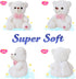BSTAOFY Light up Mother's Day White Teddy Bear LED Stuffed Animal Soft Nightlight Glow Bear Plush Toy Gifts for Kids Mom Girls Valentine's Day Bir...