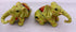 Feng Shui Two Yellow Playing Elephants - Hand Crafted and Decorated Chinese Porcelain,Figurine 20620 (Yellow)...