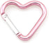 10pcs Heart-Shaped Aluminum Snap Hook Clip Key Holder, Keychain Clip (Light Pink)...