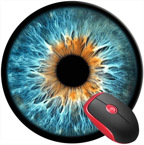 Mouse Pad Cool Eye Iris Blue Teen, Round Mousepad, Non-Slip Rubber Base Mouse Mat for Laptop and Computer...