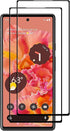 VIESUP [2PACK Full Coverage Anti-scratch Easy Installation Black Silk Screen Tempered Glass Protective Film for Google Pixel 6 GB7N6 (6.4”) 2021...