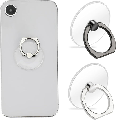 Sibba Cell Phone Rings Holder Hooks 2 PCS Hand Grip Car Mount Accessories Kickstand Case Finger Stand Supports Cellphone Socket Attachment Back St...