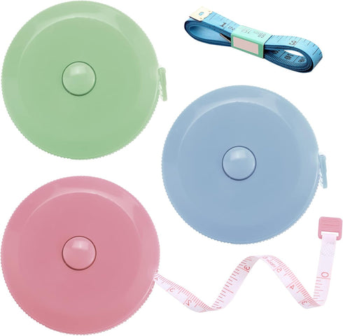 Tape Measures Retractable, Fabric Measuring Tape, 60 Inch Small Sewing Tape Measure for Craft Nursing Medical Travel(3 Pack/Green,Blue,Pink)...