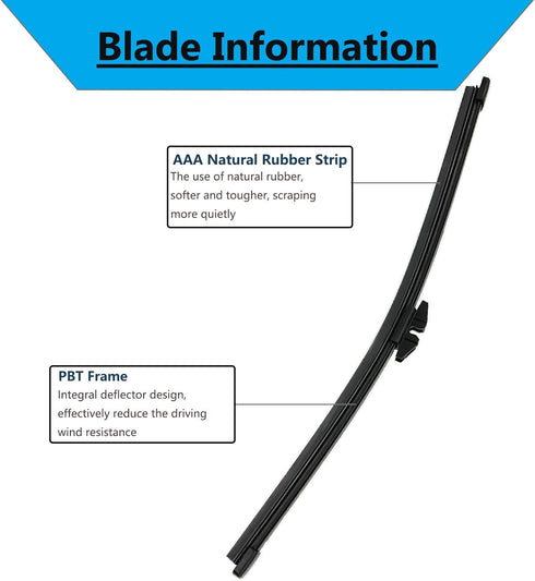 Rear Wiper Blade-11 inch Rear Windshield Wiper Blades for Ford Explorer 2011-2019, Ford Escape 2013-2019, Lincoln MKX 2015-2018, Lincoln MKC 2015-...