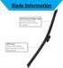 Rear Wiper Blade-11 inch Rear Windshield Wiper Blades for Ford Explorer 2011-2019, Ford Escape 2013-2019, Lincoln MKX 2015-2018, Lincoln MKC 2015-...