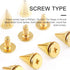 Swpeet 110 Pairs Gold 7mm x 9.5mm Bullet Cone Spike and Stud Metal Screw Back for DIY Leather Craft Cool Rivets Punk Stud Coincal Layer...