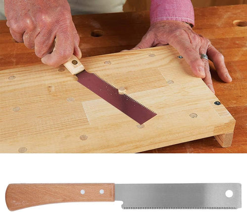 Small Hand Saw, Woodworking Flush Cut Trim Saw Wood Handle Household Flush Cutting Tool 12in Sawtooth Length Approx 143mm Full Length Approx 300mm...