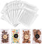 200PACK Self Sealing Cellophane Treat Bags Clear Cookie Bags for Gift Giving with Stickers(White Polka Dot, 4X6INCH)...