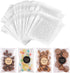 200PACK Self Sealing Cellophane Treat Bags Clear Cookie Bags for Gift Giving with Stickers(White Polka Dot, 4X6INCH)...