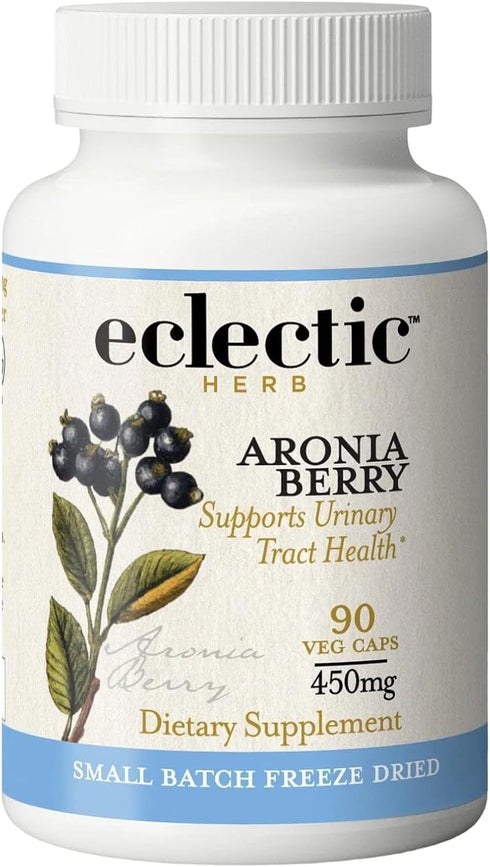 Eclectic Institute Raw Freeze-Dried Organic Aronia Berry Capsules | Supports Heart, Immune System, Digestive, and Urinary Tract Health | 90 CT (45...