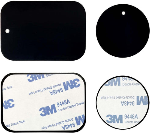 DSTELIN Smartphones Metal Plate 12 Pack for Phone Car Mount Holder Cradle with 3M Adhesive (Compatible with Magnetic Mounts) - 6 Rectangle and 6 R...