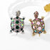 2Pcs Vintage Rhinestone Turtle Brooch for Men Stylish Animal Pin for Any Occasion...