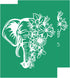2Pcs Floral Elephant Stencil Reusable Self-Adhesive Silk Screen Printing Animals Stencil Silkscreen Stencil Chalk Paste Stencil for Wood/T-shirt/W...