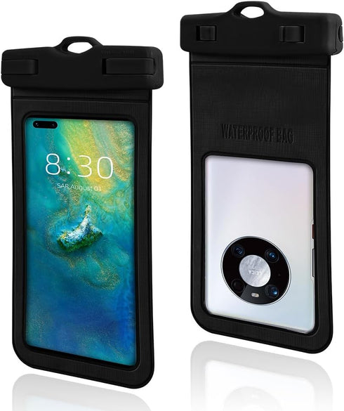 Waterproof IPX8 Phone Pouch Case Universal Size Bag for iPhone 14 13 12 11 Pro Max Samsung Galaxy for Swimming Diving Dry Bag Up to 7" [Strap Incl...