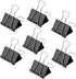 Binder Clips Paper Clamps 1 Inch (48 Pack), Black Office Clips with Clear Storage Container, Bulldog Clips, Paper Clips, Office Supplies...