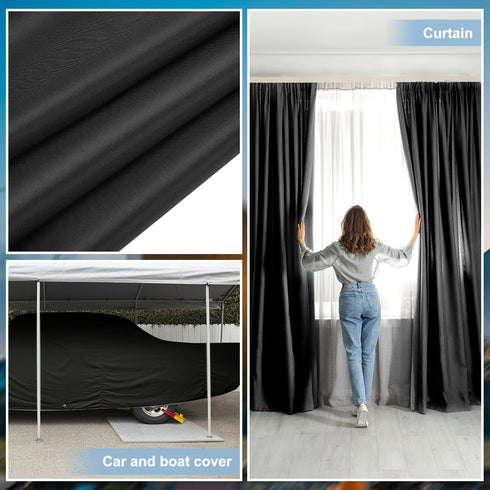 AHANDMAKER 2 Yard 210 Denier Canvas Fabric, 59" Wide Polyester Outdoor Waterproof UV Sun Protection Canvas Fabric, for DIY Project Outdoor Awning ...