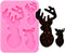 Angel Wings Super Shiny Deer Dad/Baby Family Resin Silicone Molds Keychain Resin Mold Key Ring Epoxy Resin Mold Reindeer Family Epoxy Resin Craft ...