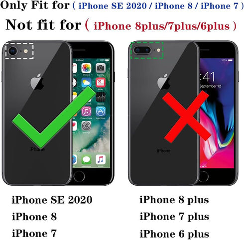 Yiakeng iPhone 8 Case, iPhone 7 Case, iPhone SE 2020/2022 Case with Screen Protector, Military Grade Protective Cases with Ring for iPhone 8/7/SE ...