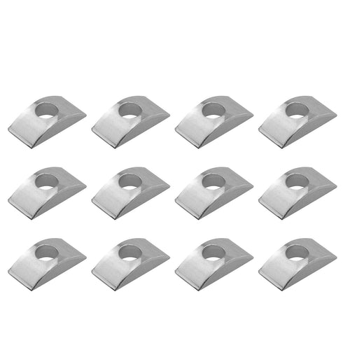 12pcs M8 Solid Half Moon Nuts Washer Spacer Furniture Hardware Accessories for Furniture Connect (Length 27mm x Width 14mm), Silver...
