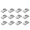 12pcs M8 Solid Half Moon Nuts Washer Spacer Furniture Hardware Accessories for Furniture Connect (Length 27mm x Width 14mm), Silver...