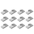 12pcs M8 Solid Half Moon Nuts Washer Spacer Furniture Hardware Accessories for Furniture Connect (Length 27mm x Width 14mm), Silver...